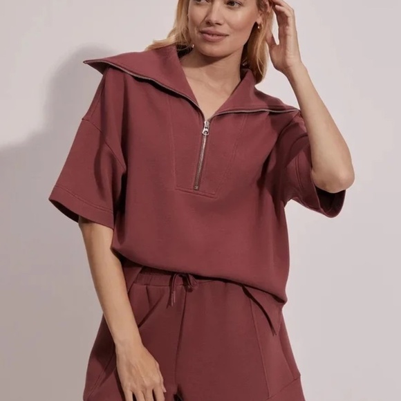 Varley Atrium High Rise Short 4.5" in color Apple Butter - Picture 11 of 11